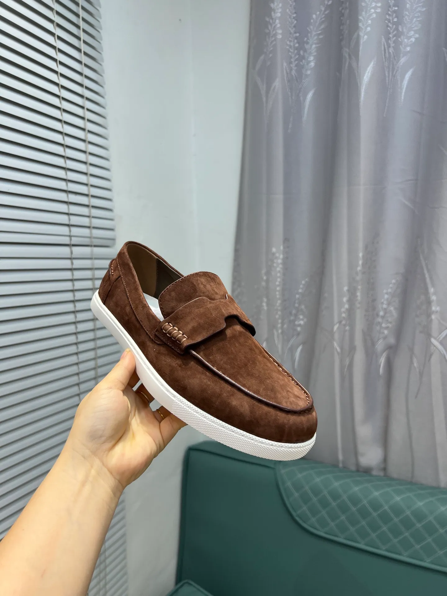 Men's shoes 💰700 [HERMES] Hermès - High-end quality original order 🔍🔍 - Upper: 🔝 cowhide suede splicing design - Inner lining: imported mixed sheepskin - Outsole: TPR foam · Rubber: two-color combined molding outsole - Super high quality control · Fine workmanship: highlighted (high-end, luxury, grade) -Size: 38-44 (45, 46, can be customized)